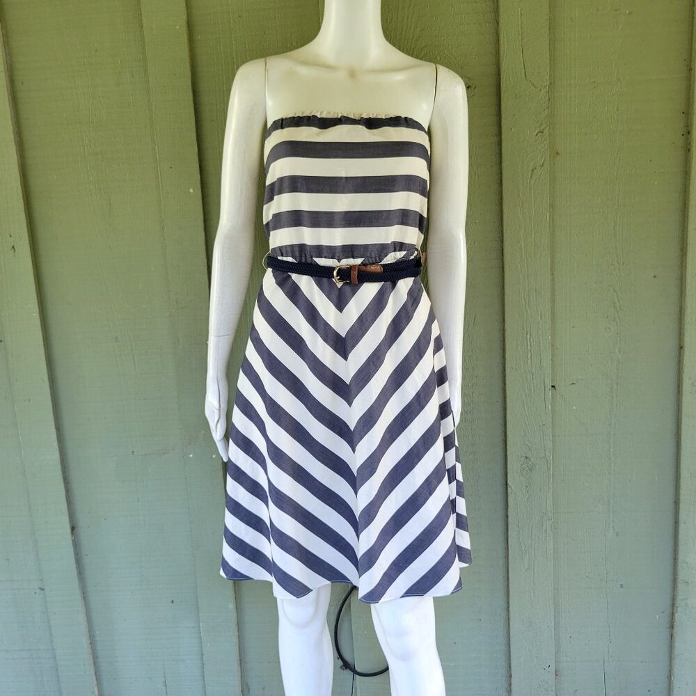 NWT OUTBACK RED Limited  Striped Strapless Dress XS